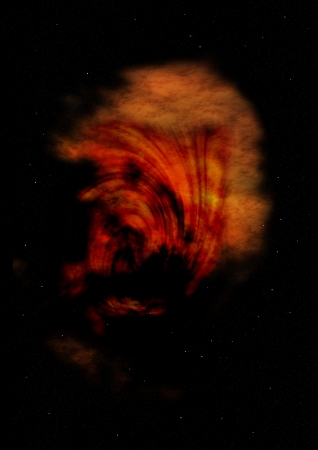 Far being shone nebula and star field against spaceの写真素材