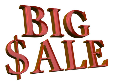 Glossy red three-dimensional inscription Big Sale