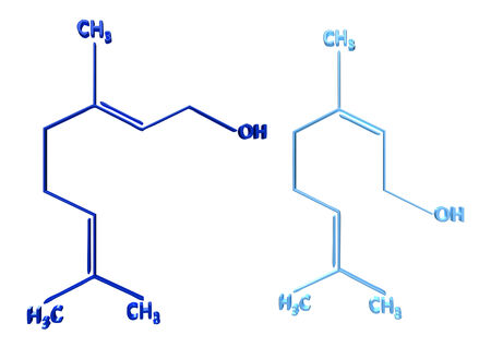 Abstract background with structural chemical formulas of benzene ringsの写真素材