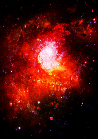 Far being shone nebula and star field against space の写真素材