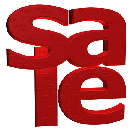 Glossy three-dimensional inscription Sale as a sign.の写真素材