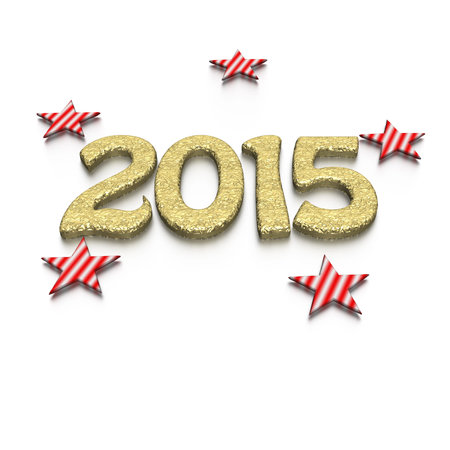 Happy New Year 2015 celebration card sample.の写真素材