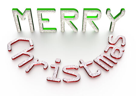 3d text Merry Cristmas and happy new year design.の写真素材