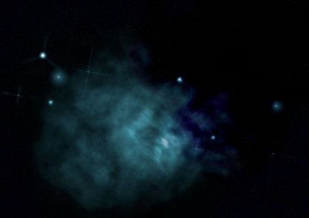 Star field in space a nebulae and a gas congestion. 
