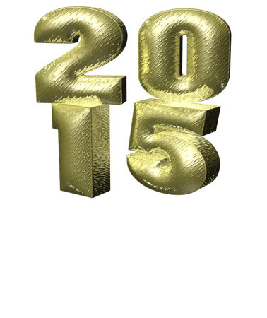 3d gold text 2015 happy new year design.の写真素材