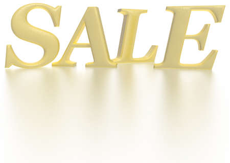 Glossy three-dimensional inscription Sale as a sign.の写真素材