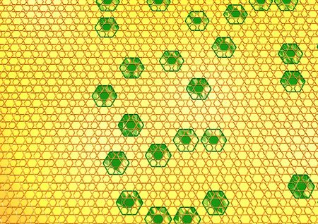 Abstract honeycomb background 3d illustration or backdrop.
