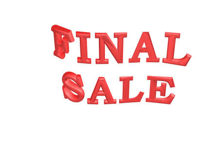 Glossy three-dimensional inscription Final Sale as a sign.の写真素材