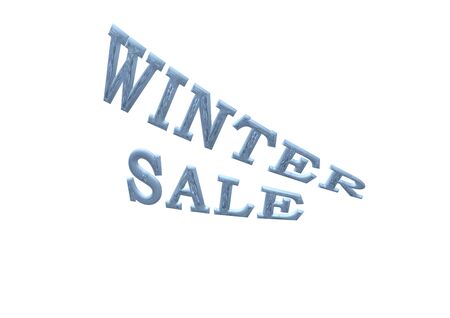 Glossy three-dimensional inscription Winter Sale as a sign.の写真素材