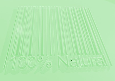 100 percent Natural barcodes drow as backgraundの写真素材