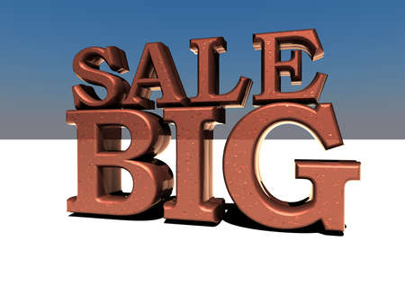 Glossy three-dimensional inscription Big Sale as a sign.の写真素材