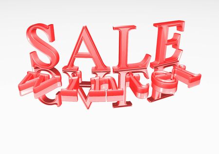 Glossy blue three-dimensional inscription Winter Sale as a sign.の写真素材