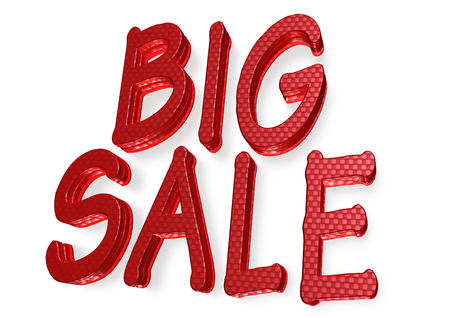 Glossy three-dimensional inscription Big Sale as a sign.の写真素材