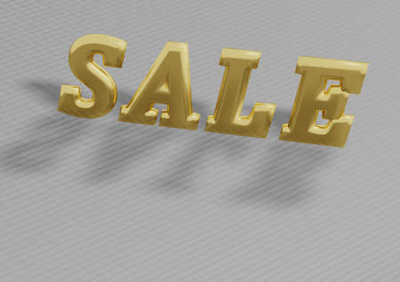 Glossy three-dimensional inscription Sale as a sign.の写真素材