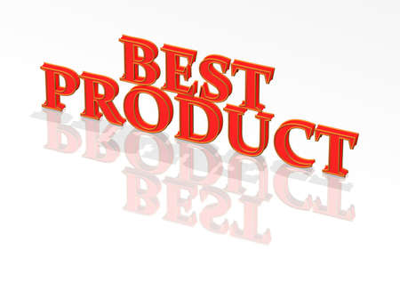 Glossy gold three-dimensional inscription Best product as a sign.の写真素材