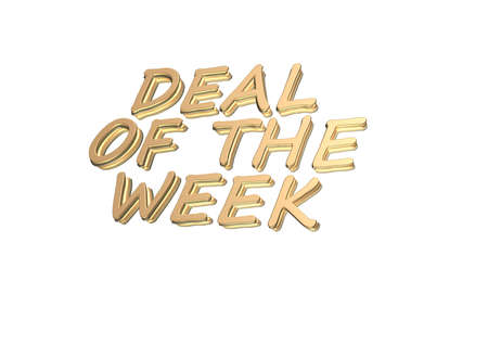 Glossy three-dimensional inscription Deal of the week as a sign.の写真素材