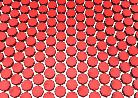 Abstract honeycomb background 3d illustration or backdrop.