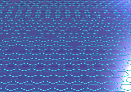 Abstract Pentagon background 3d illustration or backdrop.