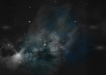 Far being shone nebula and star field against space.の写真素材