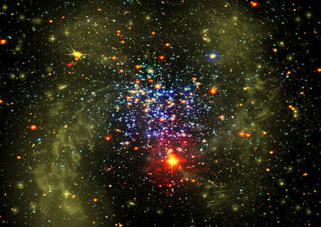 Star field in space a nebulae and a gas congestion. :Elements of this image furnished by NASAの写真素材