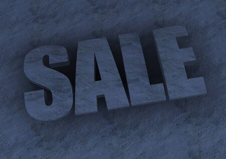 Glossy three-dimensional inscription Sale as a sign.の写真素材