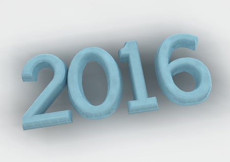 New year 2016 text creative greeting card designの写真素材