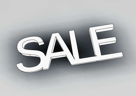 Glossy three-dimensional inscription Sale as a sign.の写真素材