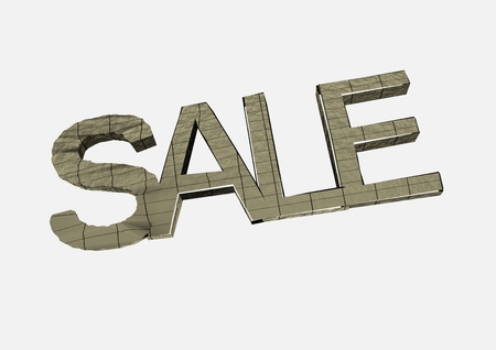 Glossy three-dimensional inscription Sale as a sign.の写真素材