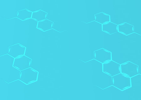 Background with structural chemical formulas. Concept of a chemical background.