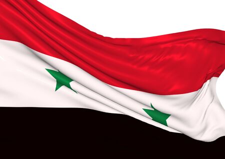 Image of a waving flag of Syriaの写真素材