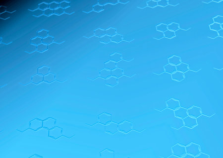 Background with structural chemical formulas. Concept of a chemical background.