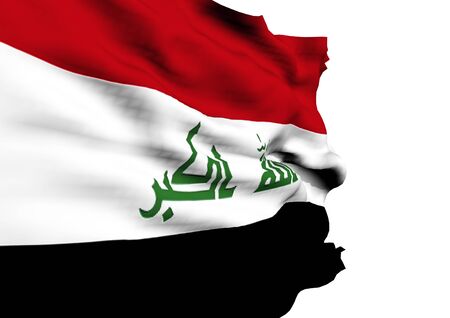 Image of a waving flag of Iraqの写真素材