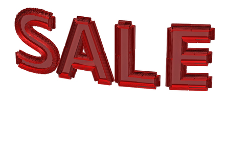 Glossy three-dimensional inscription Sale as a sign.の写真素材