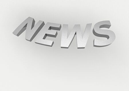 Glossy three-dimensional inscription News as a sign.の写真素材