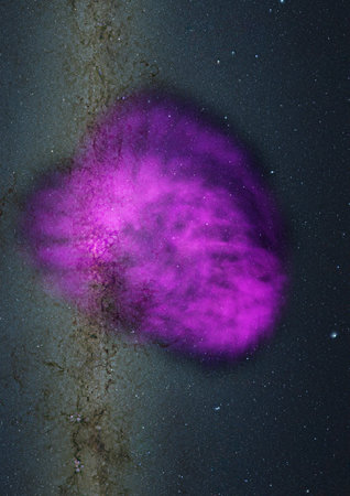 Star field in space a nebulae and a gas congestion.
