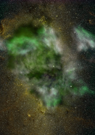 Star field in space a nebulae and a gas congestion.