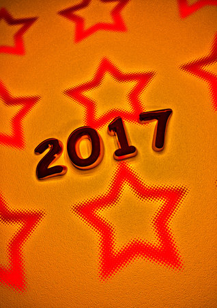 New year 2017 abstract background. 3D render.の写真素材