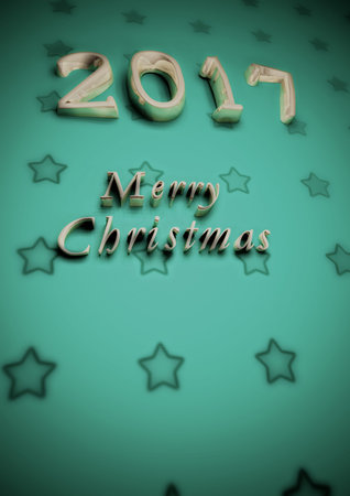 Merry Christmas modern abstract background. 3D render.