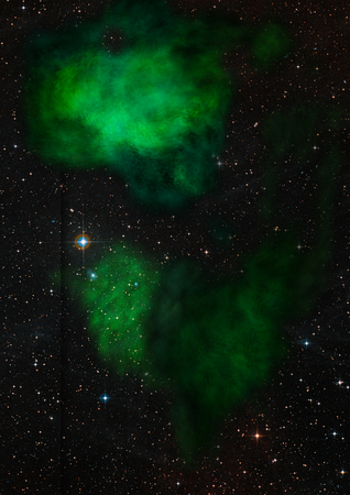 Star field in space and a nebulaeの写真素材