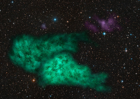 Star field in space a nebulae and a gas congestion.