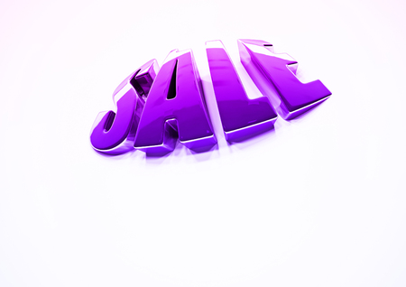 Dimensional inscription of SALE. 3D rendering.の写真素材
