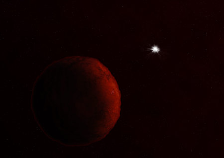 Planets in a space against stars and nebula. Elements of this image furnished by NASA . 3D...