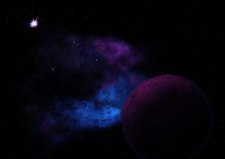 Star field in space a nebulae and a gas congestion. Elements of this image furnished by NASA . 3D...