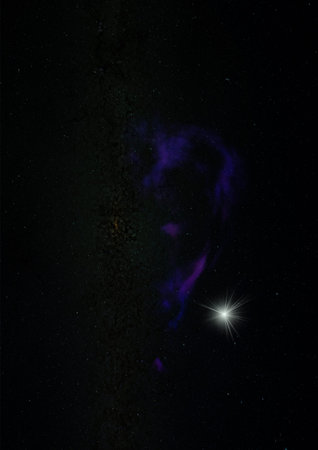 Star field in space a nebulae and a gas congestion. Elements of this image furnished by NASA .