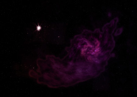 Star field in space a nebulae and a gas congestion.