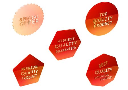 High Quality set of Sale product badges isolated on white. 3D rendering.の写真素材