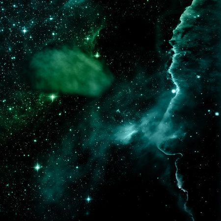 Star field in space a nebulae and a gas congestion.