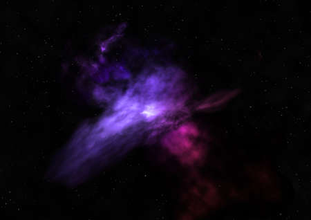 Being shone nebula and star field. 3D renderingの写真素材