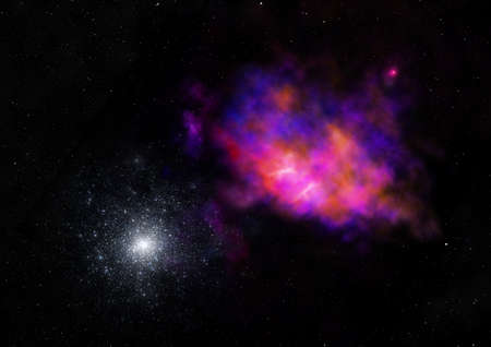 Small part of an infinite star field. 3D renderingの写真素材