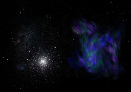 Small part of an infinite star field. 3D rendering